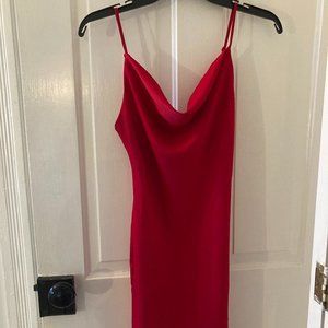 Urban Outfitters Mallory Cowl Neck Slip Dress Red XS